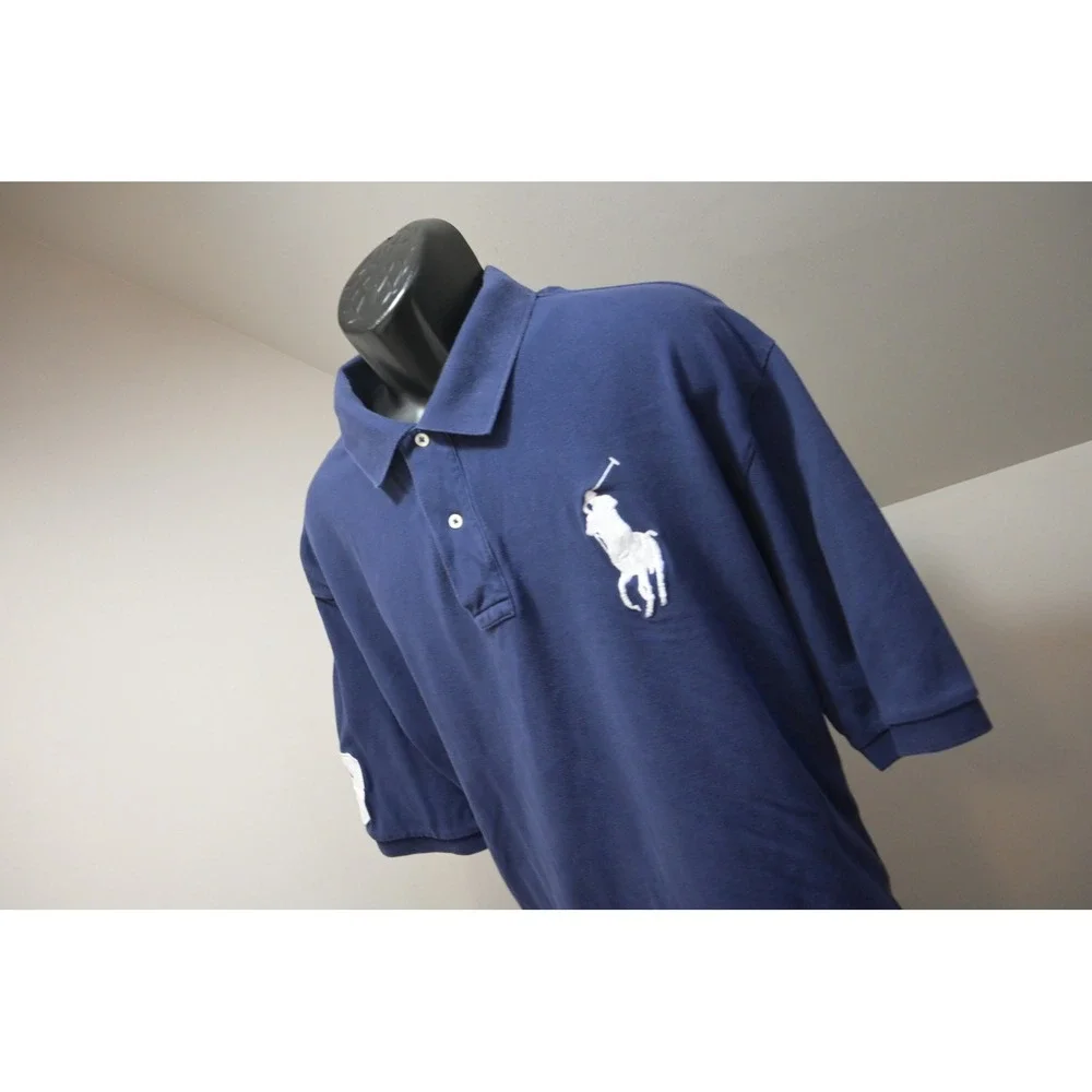Polo Ralph Lauren Polo Shirt Mens 3XLT Rugby Navy Blue Big Pony Logo